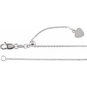 14K White 1 mm Adjustable Cable 16-22' Chain