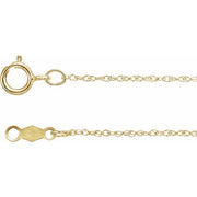 18K Yellow .85 mm Rope 18' Chain