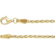 18k Yellow 1.9 Mm Wheat 16' Chain