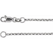 Sterling Silver 1.5 mm Adjustable Hollow Rolo 18-20' Chain
