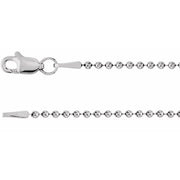 Sterling Silver 1.5 mm Hollow Bead 16' Chain
