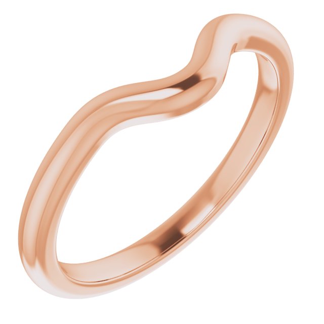 14K Rose Band for 8 mm Round Ring