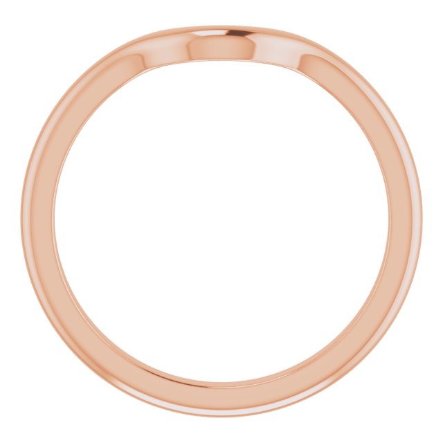 14K Rose Band for 8 mm Round Ring