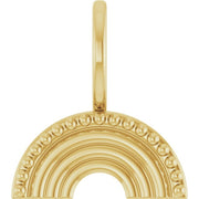 14K Yellow 13.5x12 mm Rainbow Charm/Pendant