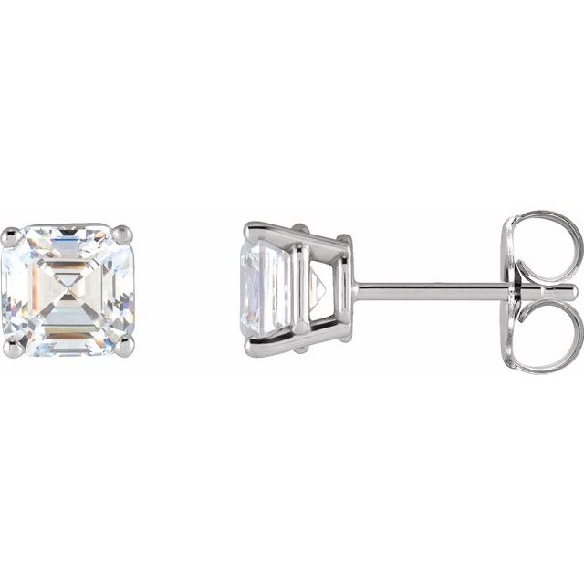 14K White 3/8 CTW Natural Diamond Earrings