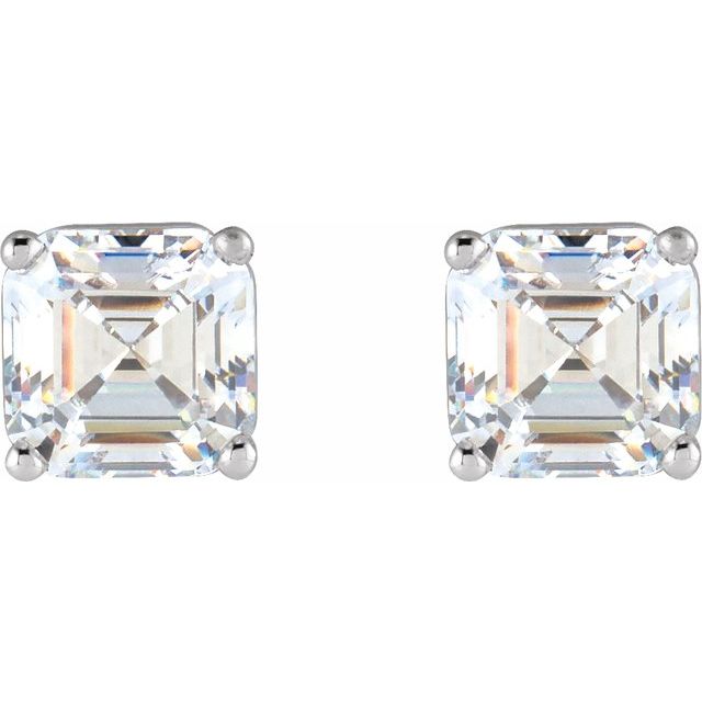 14K White 3/8 CTW Natural Diamond Earrings