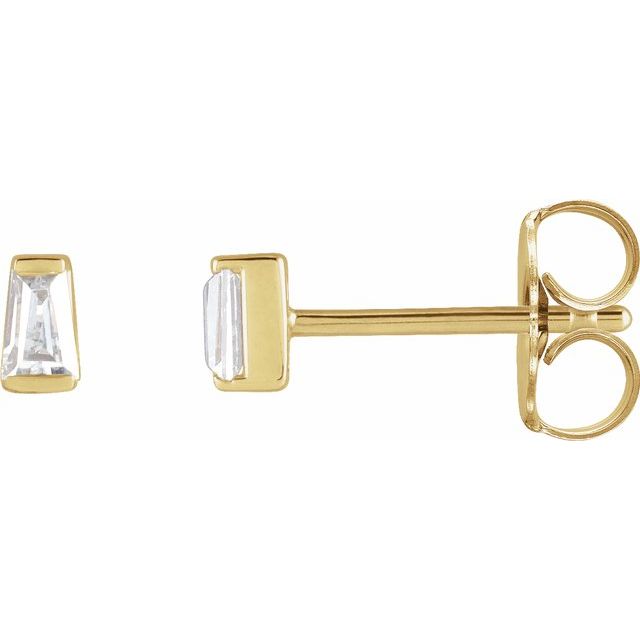14K Yellow 1/8 CTW Lab-Grown Diamond Channel-Set Earrings