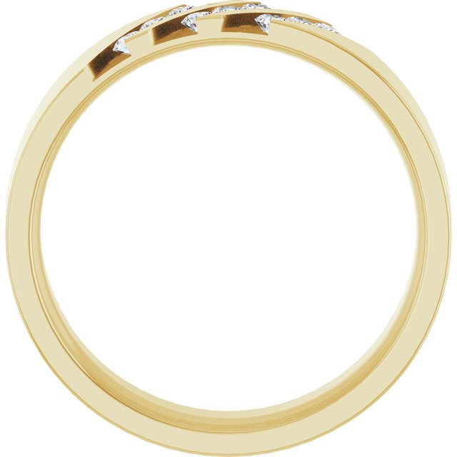 14K Yellow 1/4 CTW Natural Diamond Band Size 10