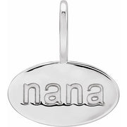 14K White Nana Charm/Pendant