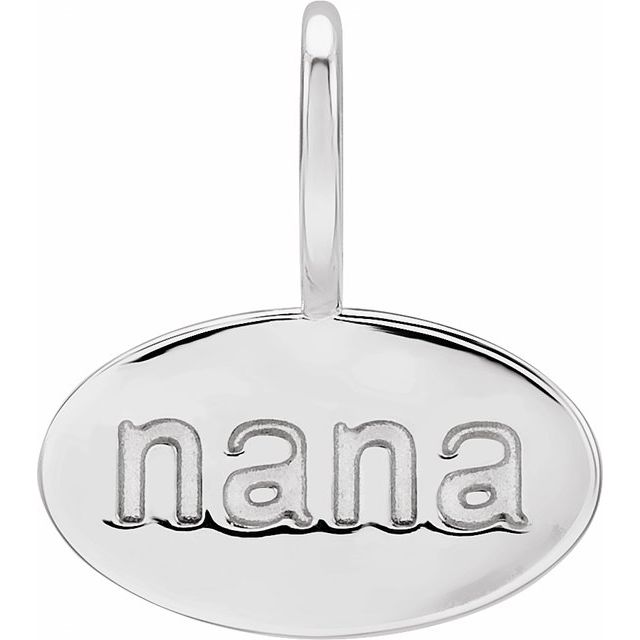 14K White Nana Charm/Pendant