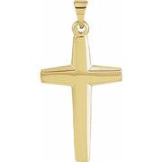 14K Yellow Cross Pendant