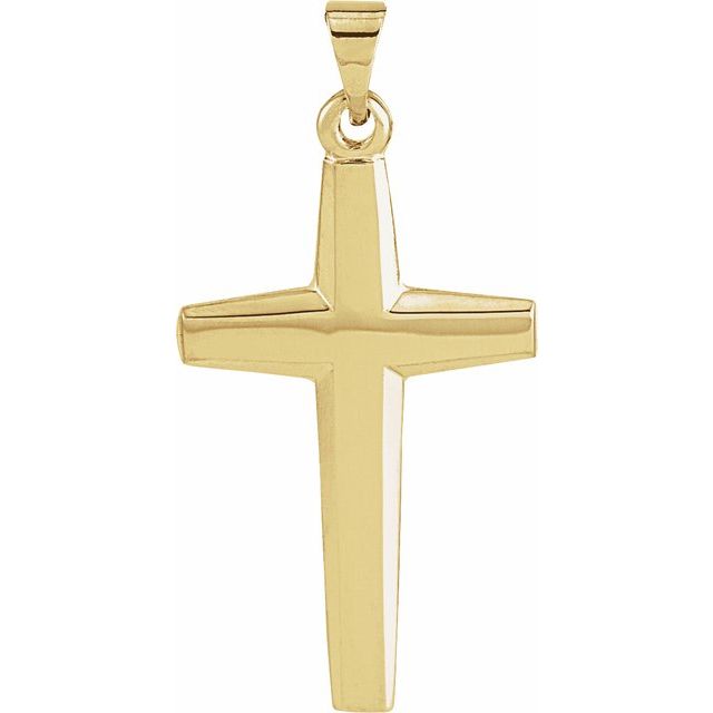 14K Yellow Cross Pendant
