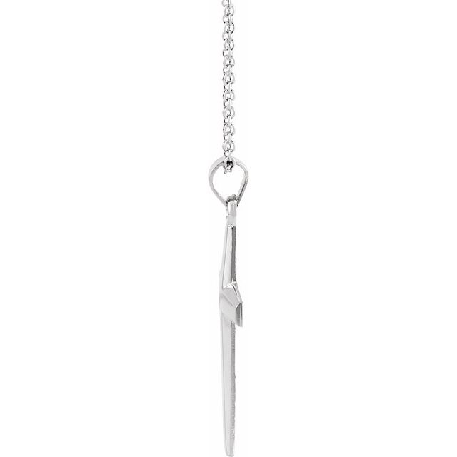 Sterling Silver Cross 18' Necklace