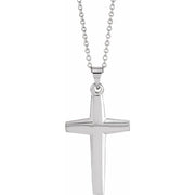 Sterling Silver Cross 18' Necklace