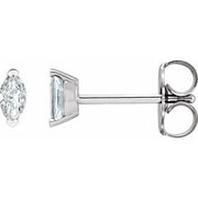 14K White 1/6 CTW Natural Diamond Earrings