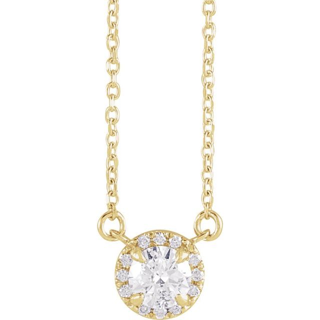 14K Yellow 1/3 CTW Natural Diamond 16' Necklace