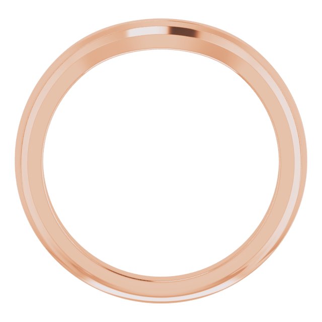 14K Rose Band for 8.2 mm Round Ring