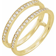 14k Yellow 1/5 Ctw Natural Diamond Ring Guard