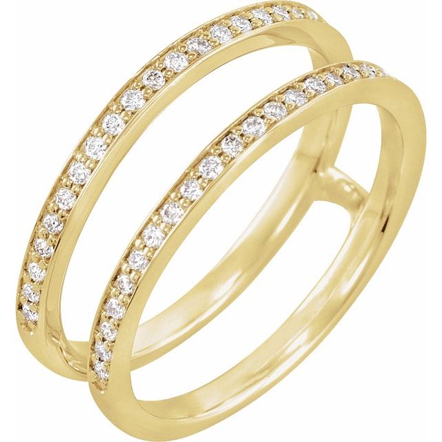 14k Yellow 1/5 Ctw Natural Diamond Ring Guard