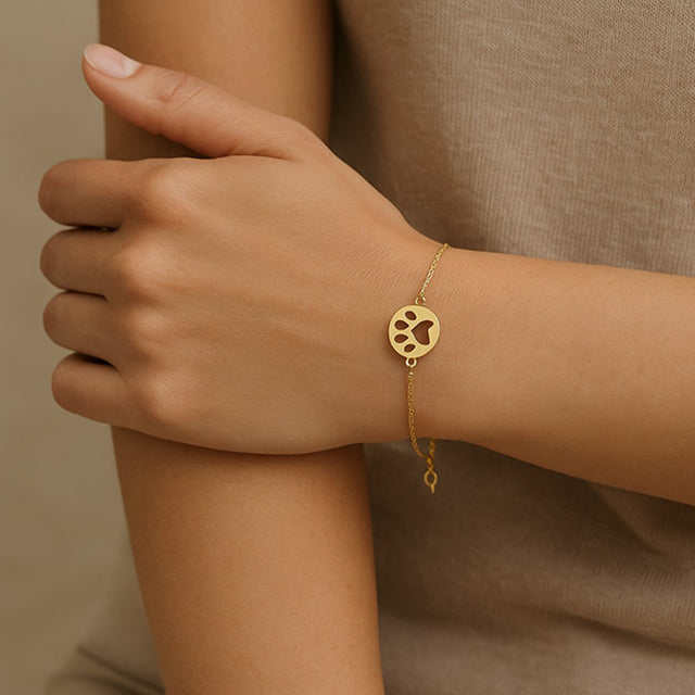 14k Yellow Our Cause For Paws 7' Bracelet