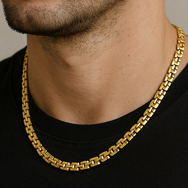 14K Yellow 4 mm Panther 16' Chain