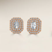 Radiant Double Halo Earrings