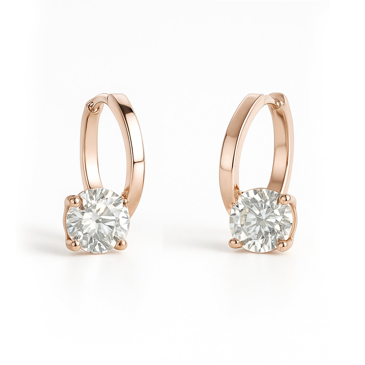 Solitaire Twist Earrings