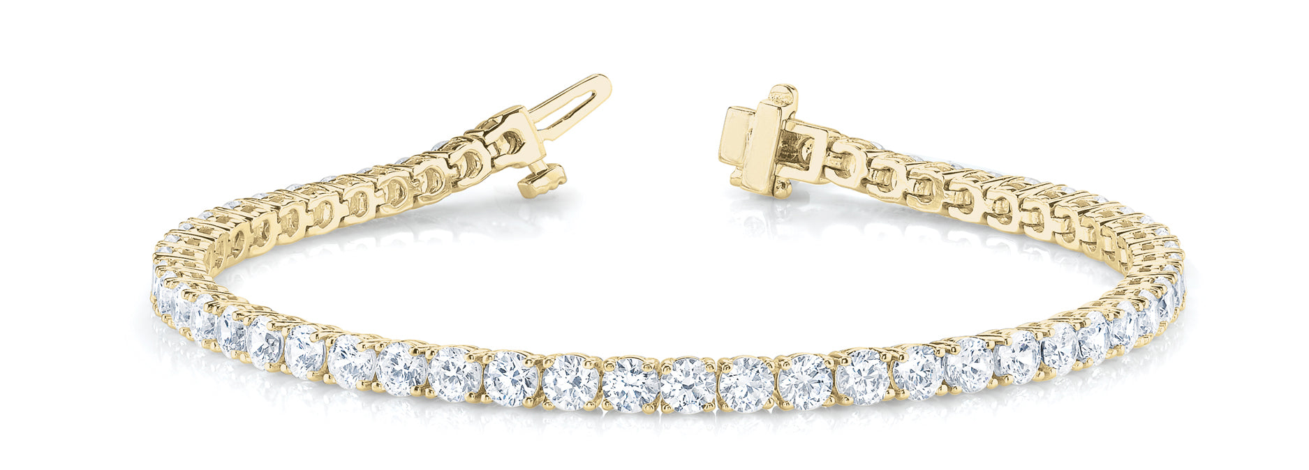 Lab Grown Diamond 4 Prong In Line Tennis Bracelet