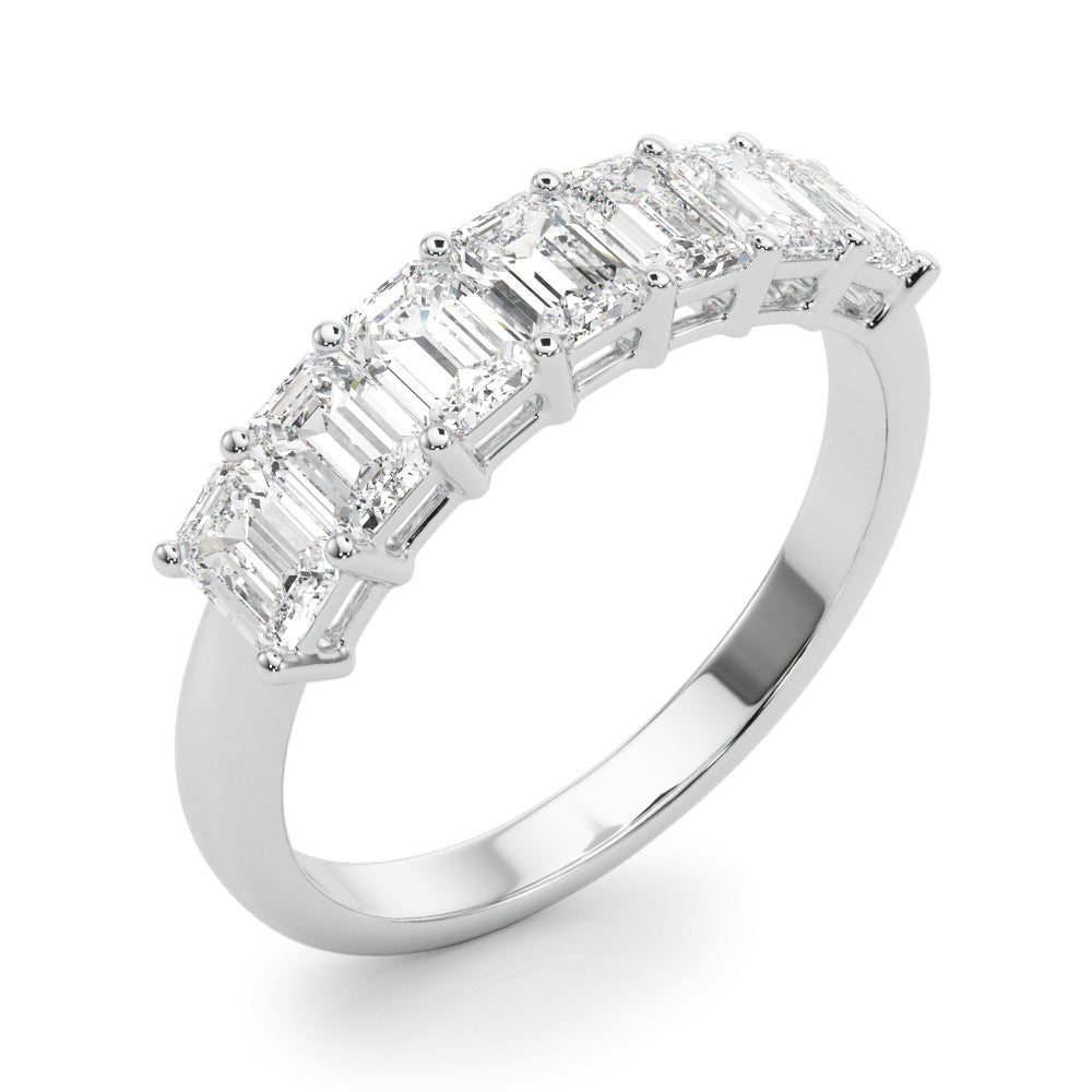 Lab Grown Diamond 7 Stone Band Emerald Cut