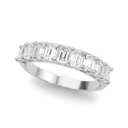 Lab Grown Diamond 9 Stone Band Emerald Cut