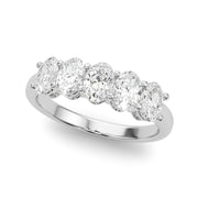Lab Grown Diamond 5 Stone Band Oval