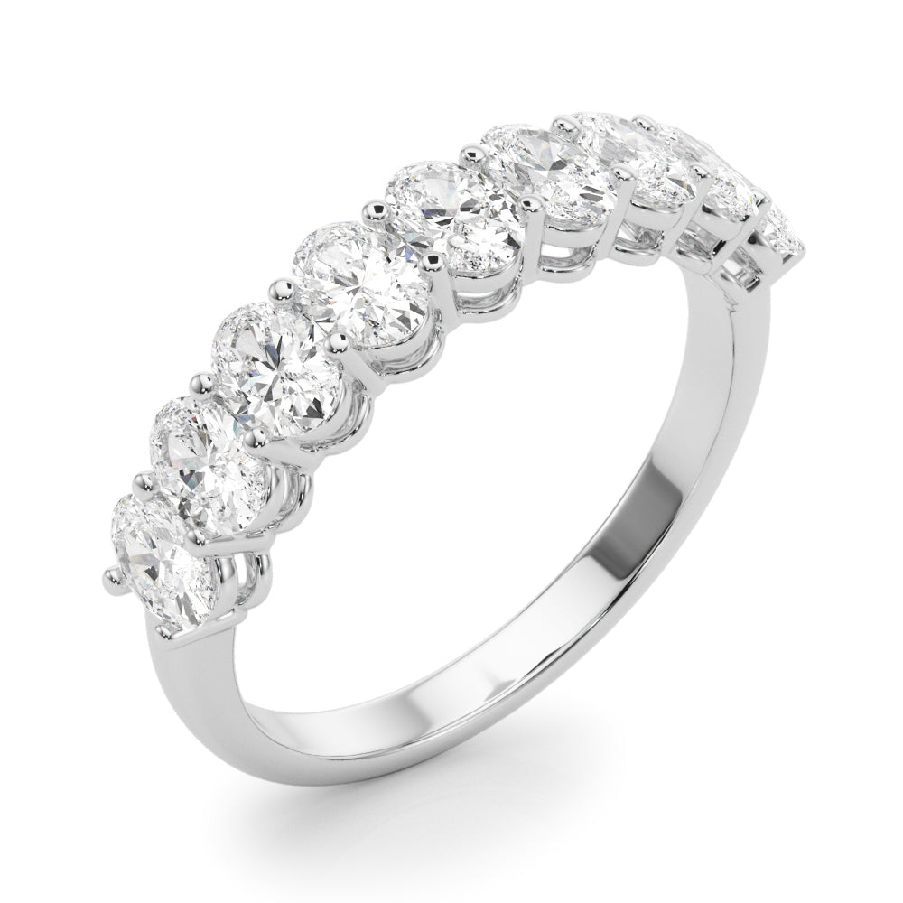 Lab Grown Diamond 9 Stone Band Oval