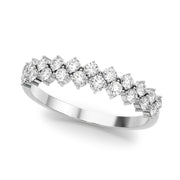 Lab Grown Diamond Two Row Band Round
