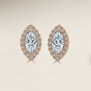 Marquise Single Halo Earrings