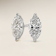 Marquise Solitaire Prong Stud Earrings