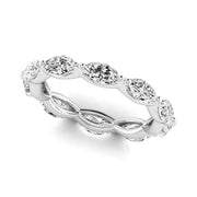 Marquise Natural Diamond East-West Eternity Band