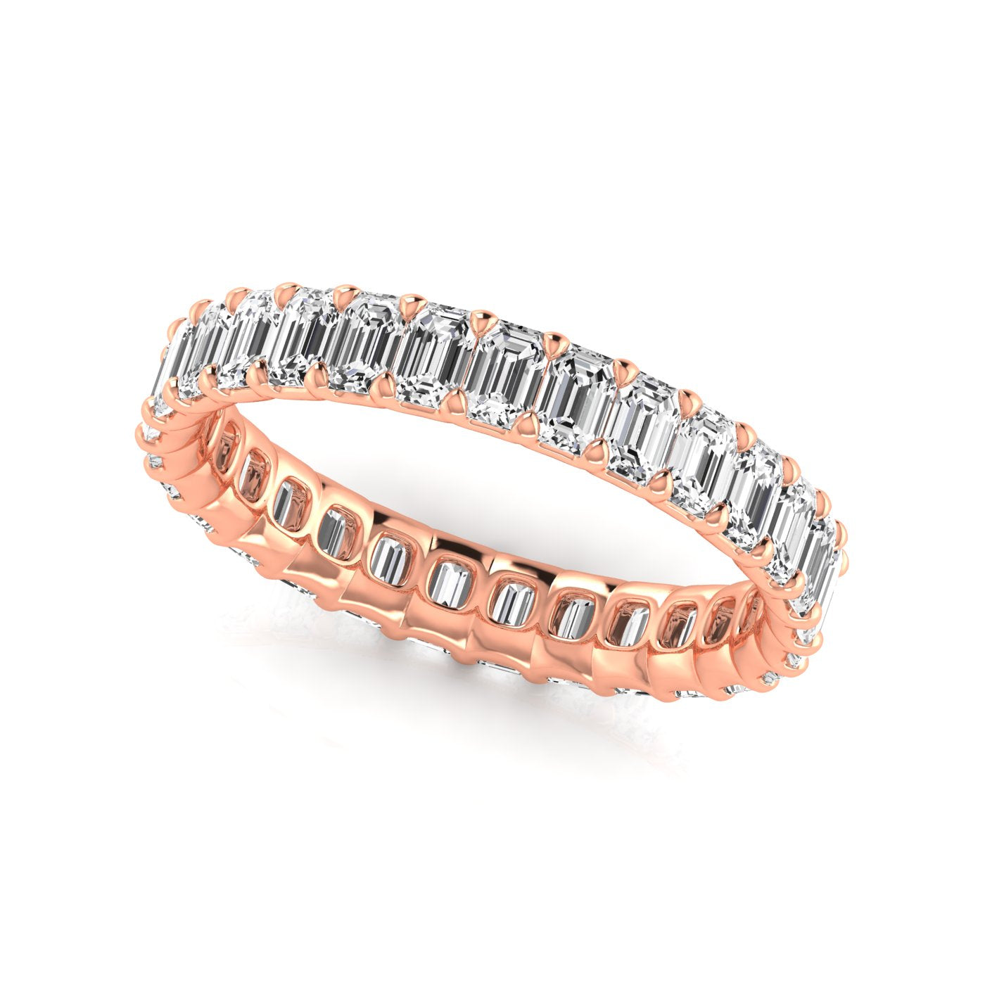 Emerald Natural Diamond Full Eternity Band