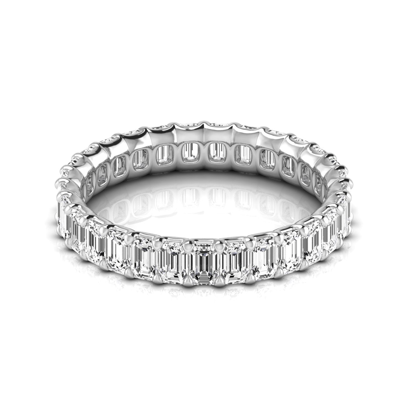 Emerald Natural Diamond Full Eternity Band
