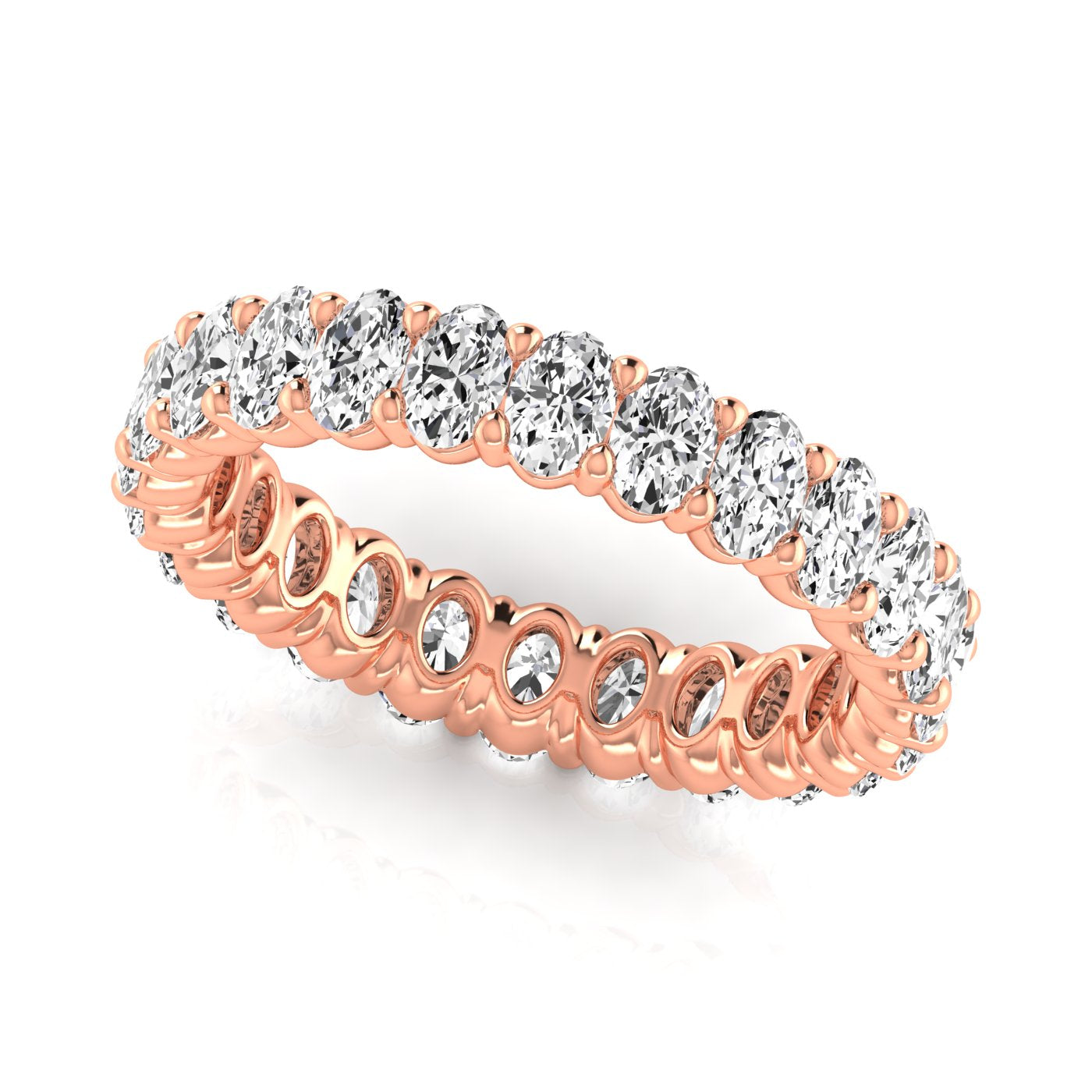 Oval Natural Diamond Full Eternity Band