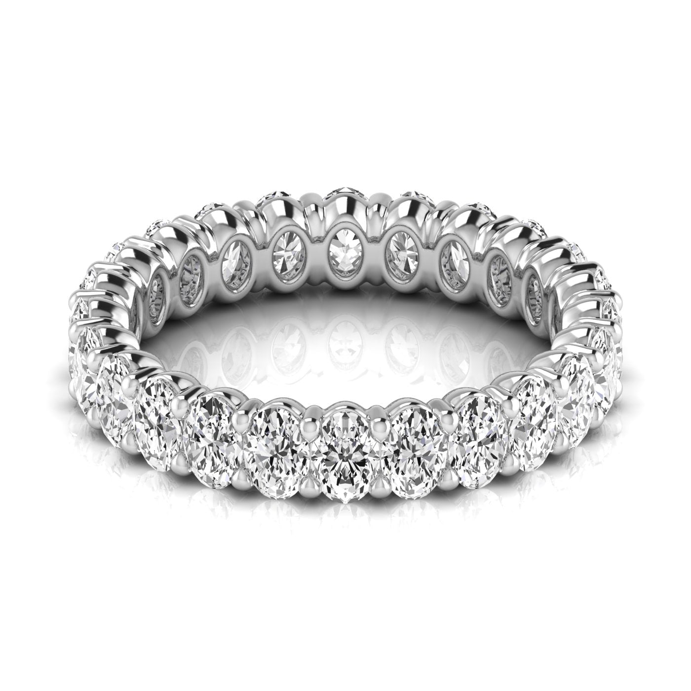 Oval Natural Diamond Full Eternity Band