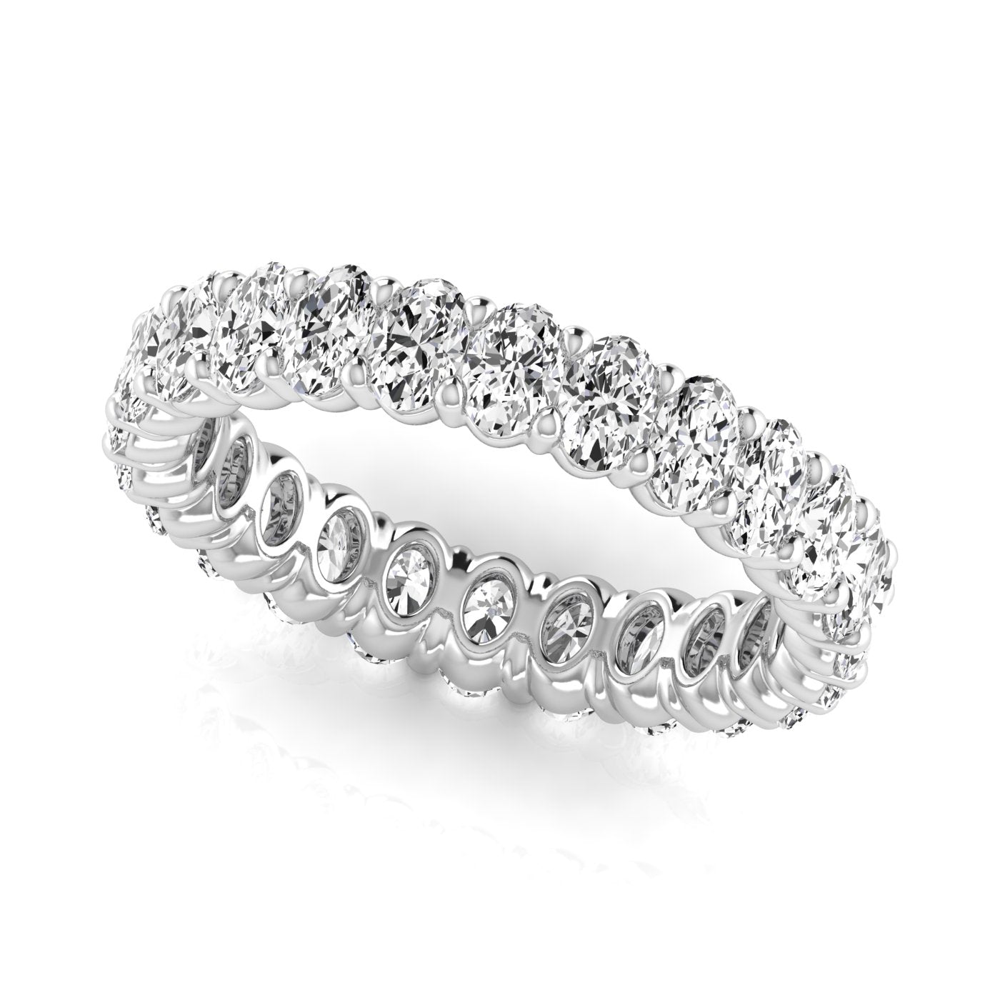 Oval Natural Diamond Full Eternity Band