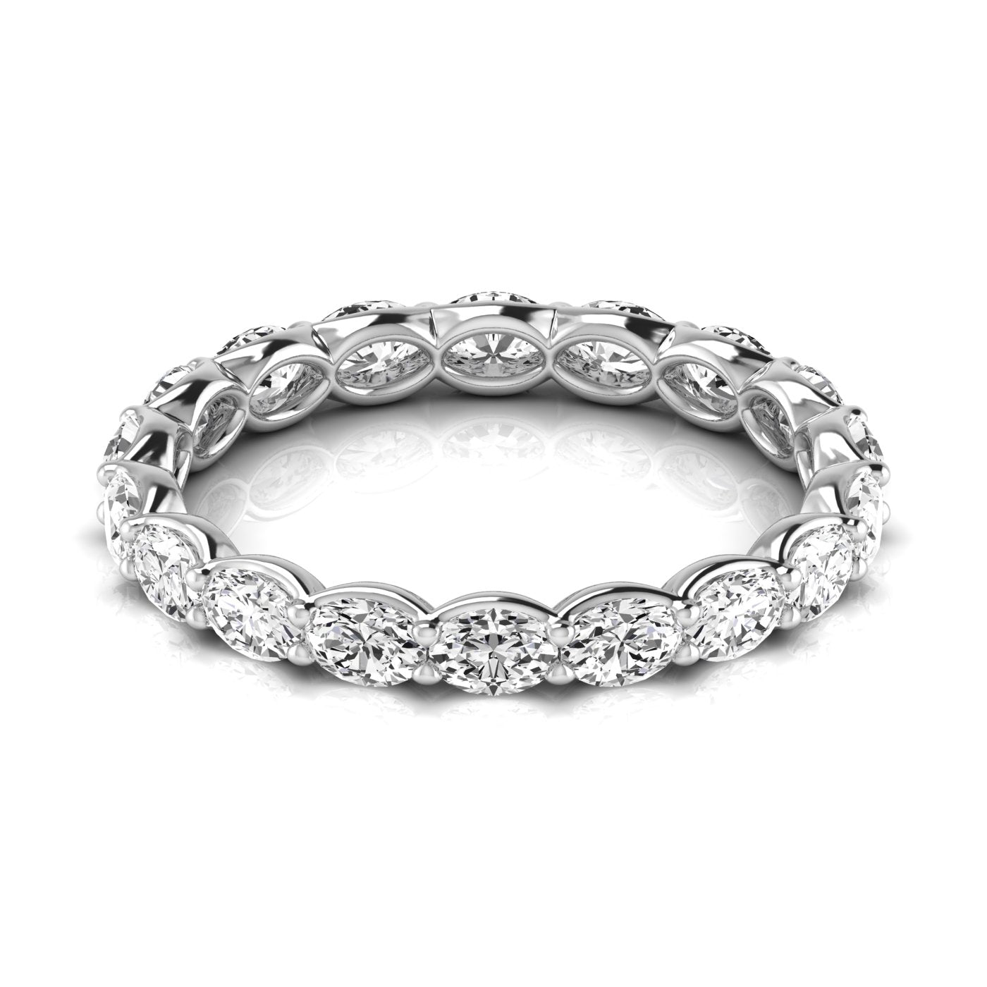 Oval Lab Grown Diamond East-West Eternity Band