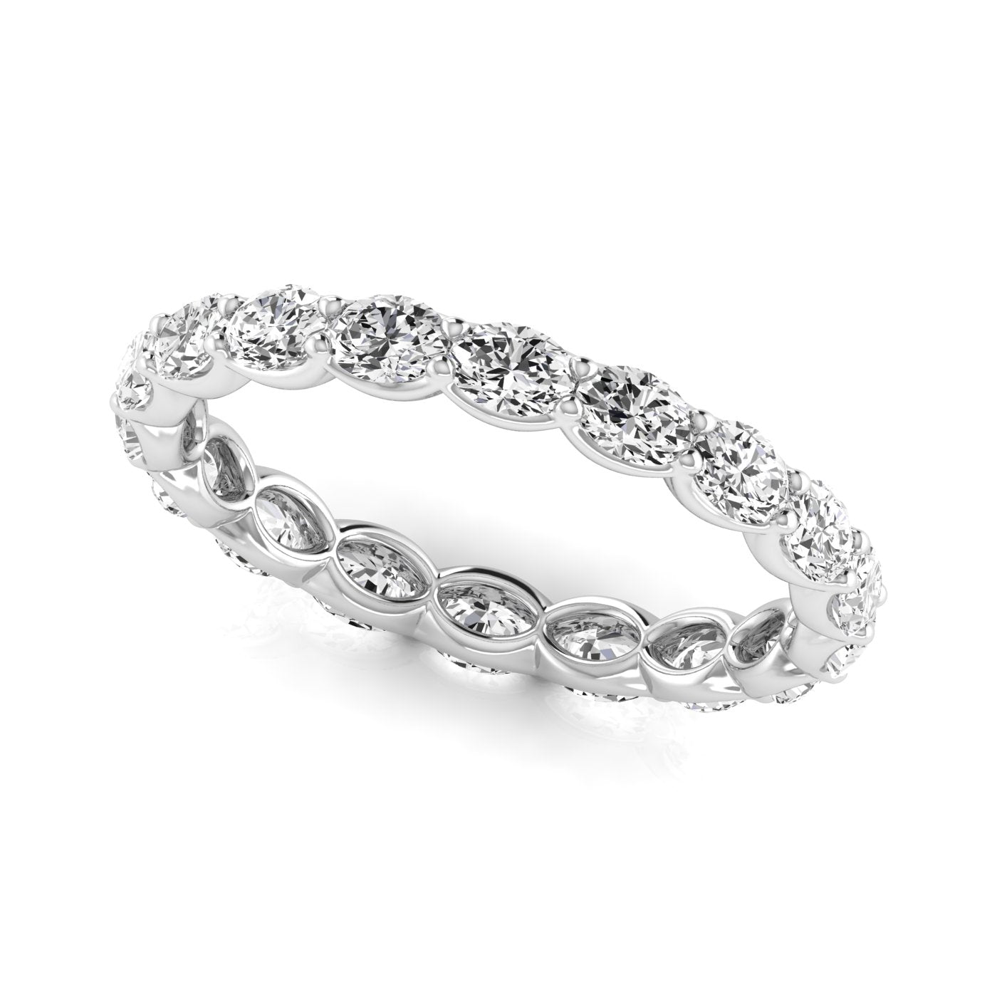 Oval Lab Grown Diamond East-West Eternity Band