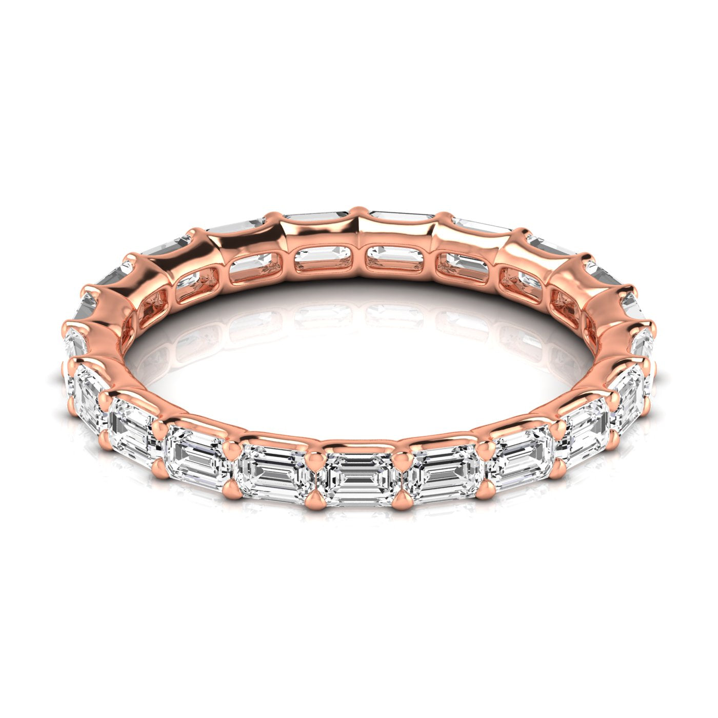 Emerald Natural Diamond East-West Eternity Band