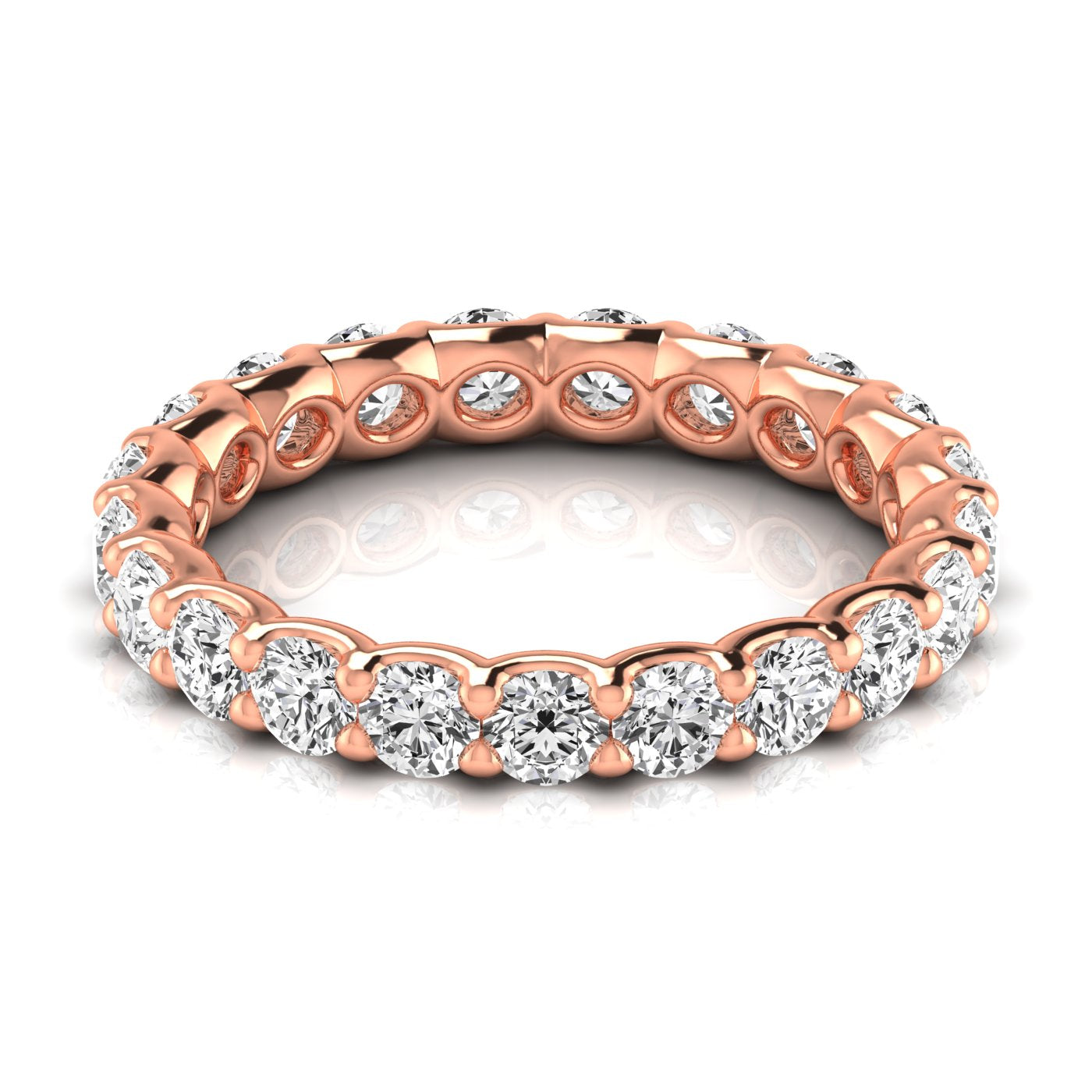 Round Natural Diamond Full Eternity Band