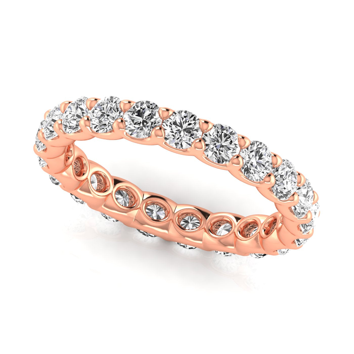 Round Natural Diamond Full Eternity Band