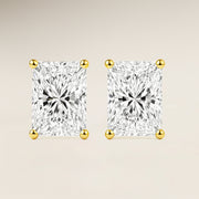 Radiant Solitaire Prong Stud Earrings