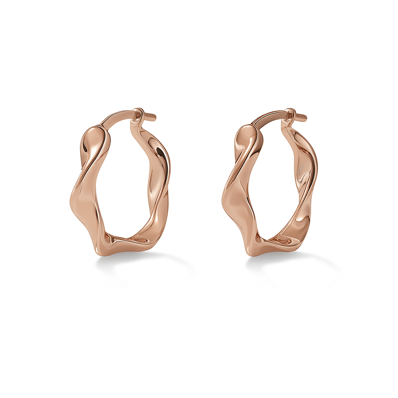 Fluid Twist Hoop Earrings