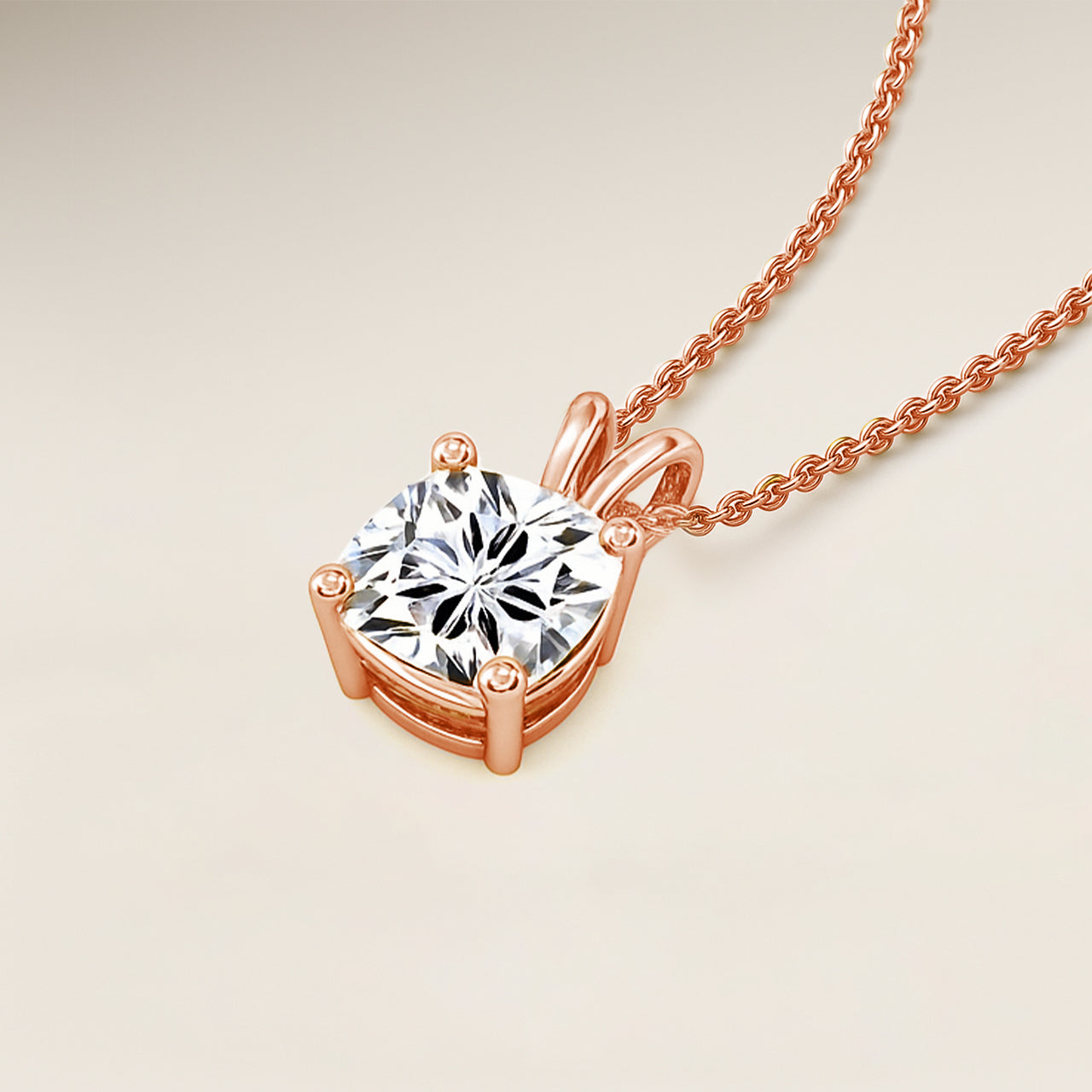 Square Cushion Elegant Pendant