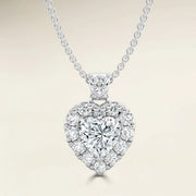 Heart Single Halo Pendant